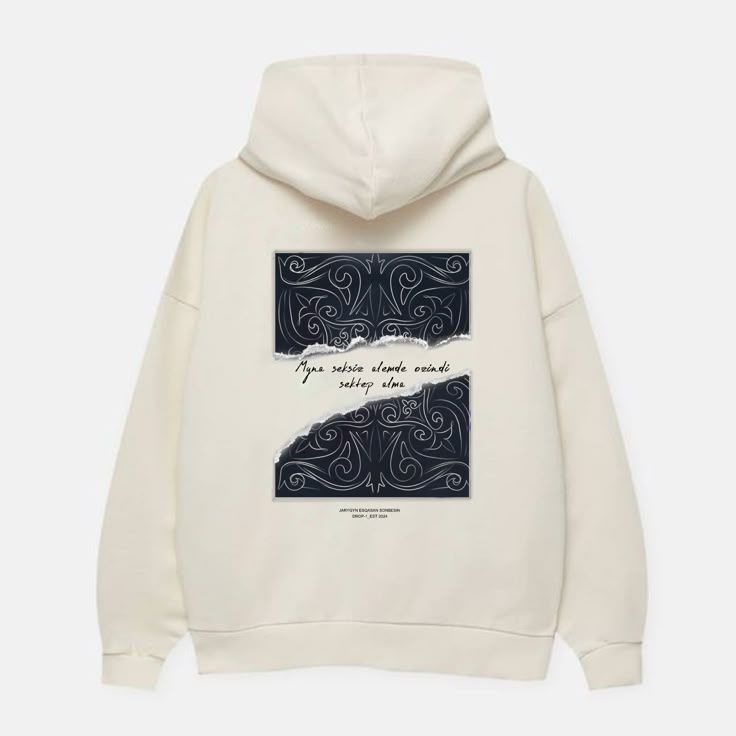 "Casual unisex hoodie with drawstrings and kangaroo pocket”