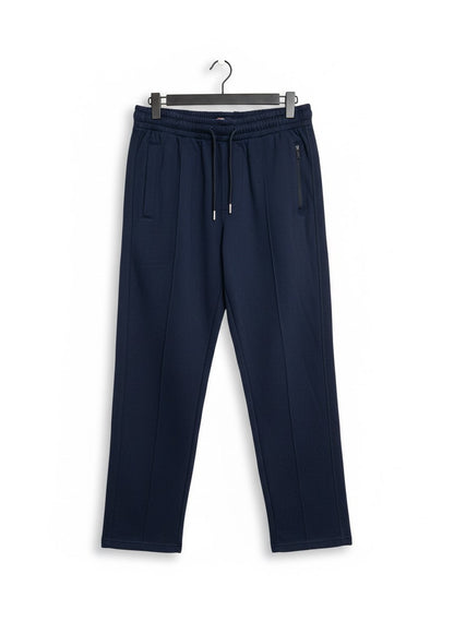 Navy Clean-Cut Relaxed Trousers